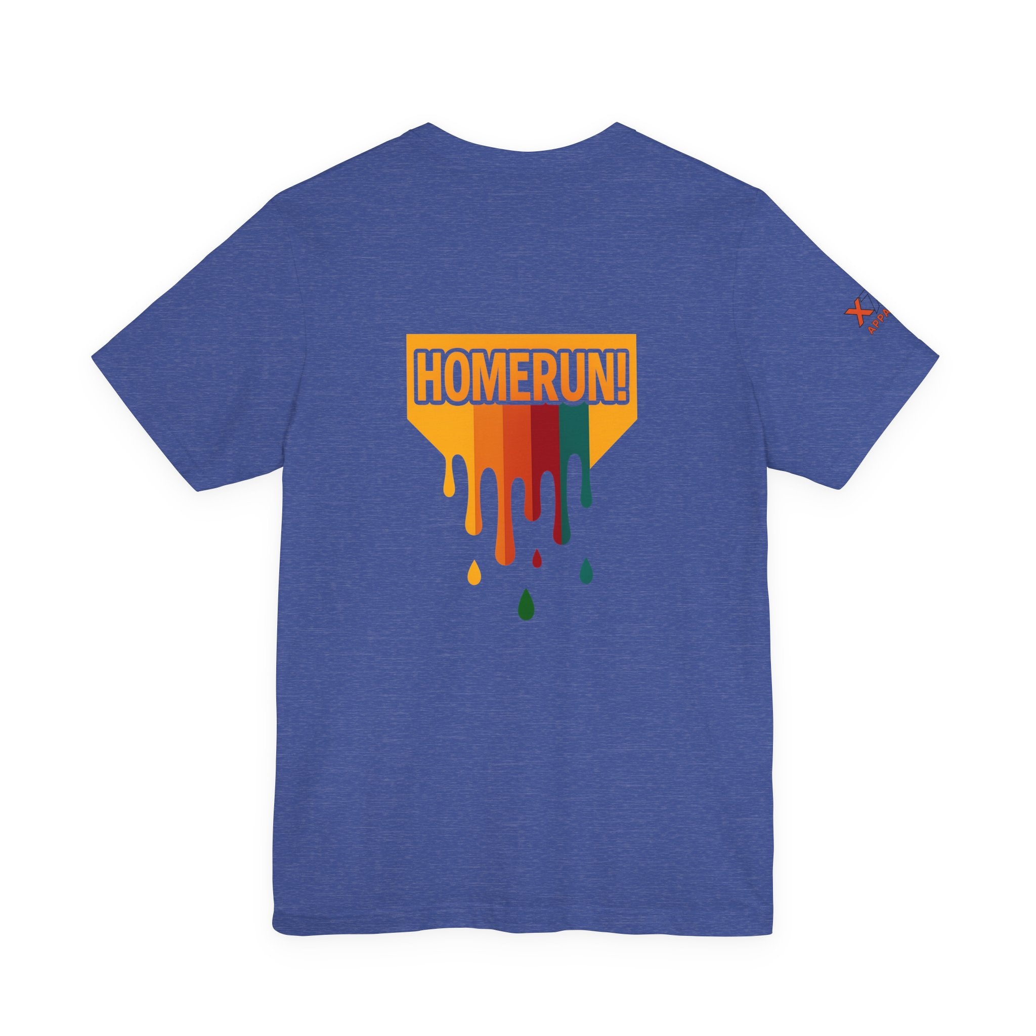 HOMERUN Drippy Colorful Unisex Jersey Tee with  Design - Perfect for Sports Days, Casual Outings, Gifts & Summer Fun