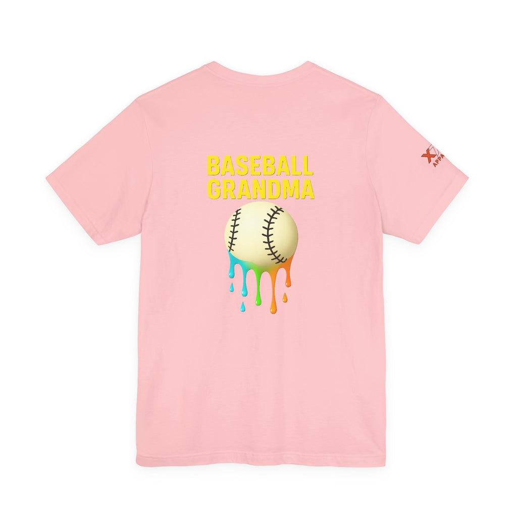 Baseball Grandma Drippy Unisex Tee, Perfect Gift for Baseball Lovers, Sporty T-Shirt for Moms, Fun Summer Wear, Birthday Gift Idea