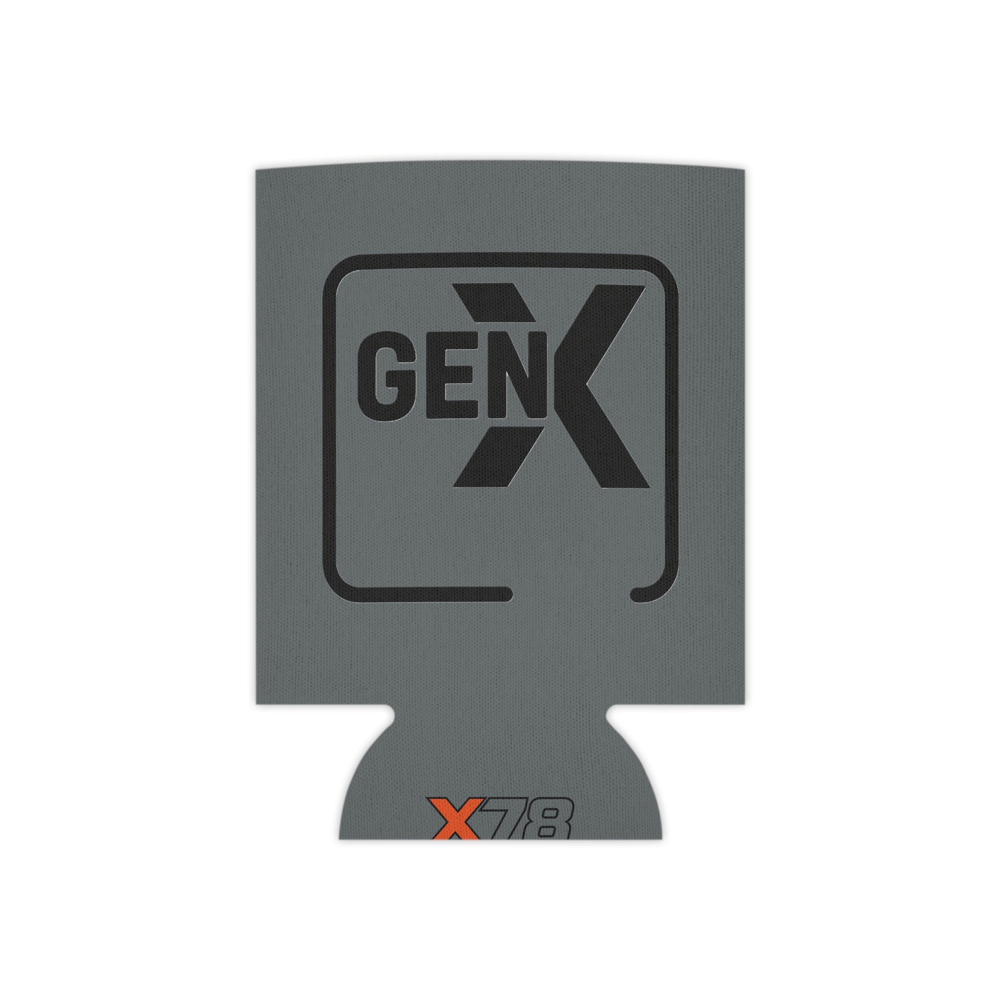 'Gen X' Grey Can Cooler - Retro Drink Holder, Party Favor, Gift for Millennials, Vintage Theme, Summer BBQ, Outdoor Gathering