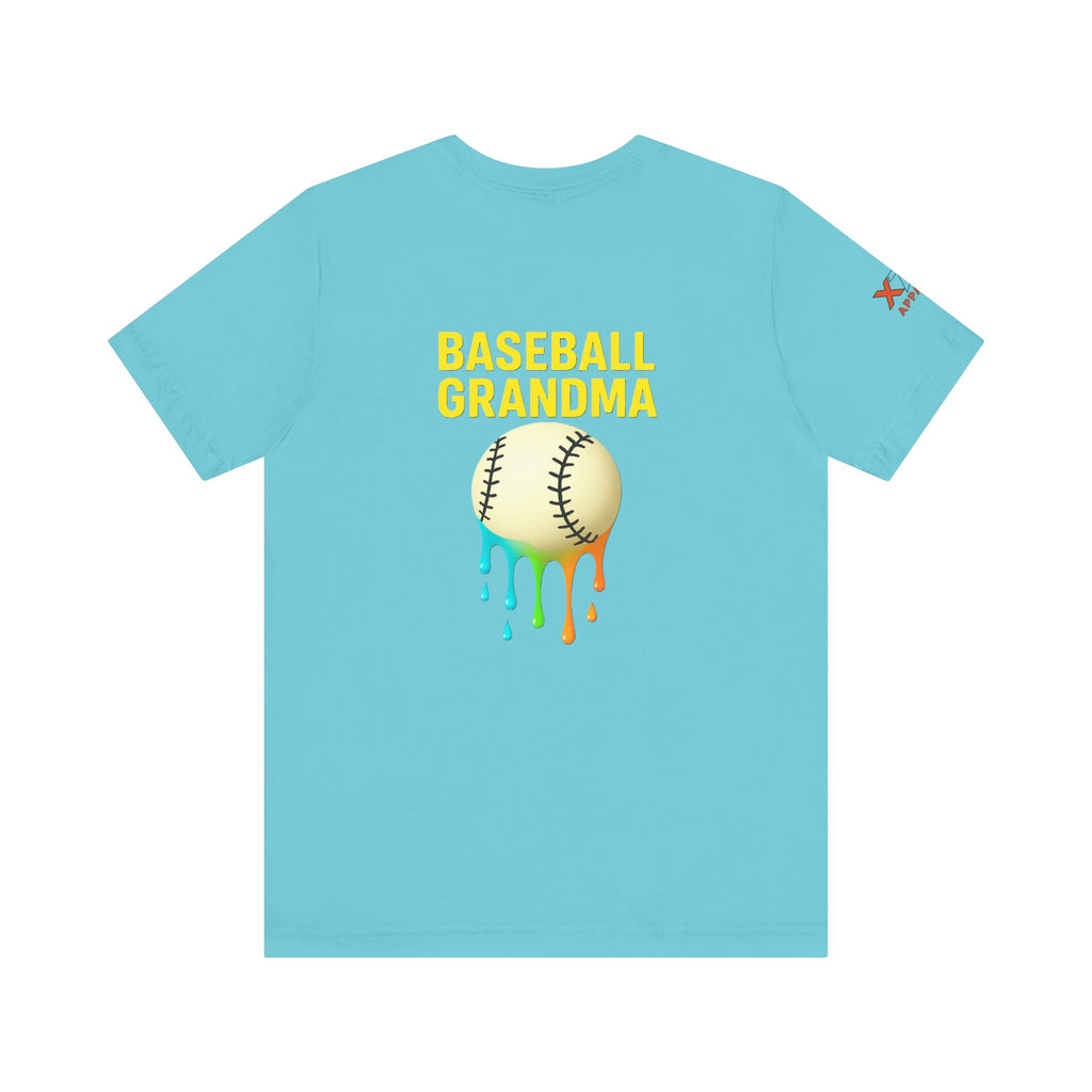 Baseball Grandma Drippy Unisex Tee, Perfect Gift for Baseball Lovers, Sporty T-Shirt for Moms, Fun Summer Wear, Birthday Gift Idea