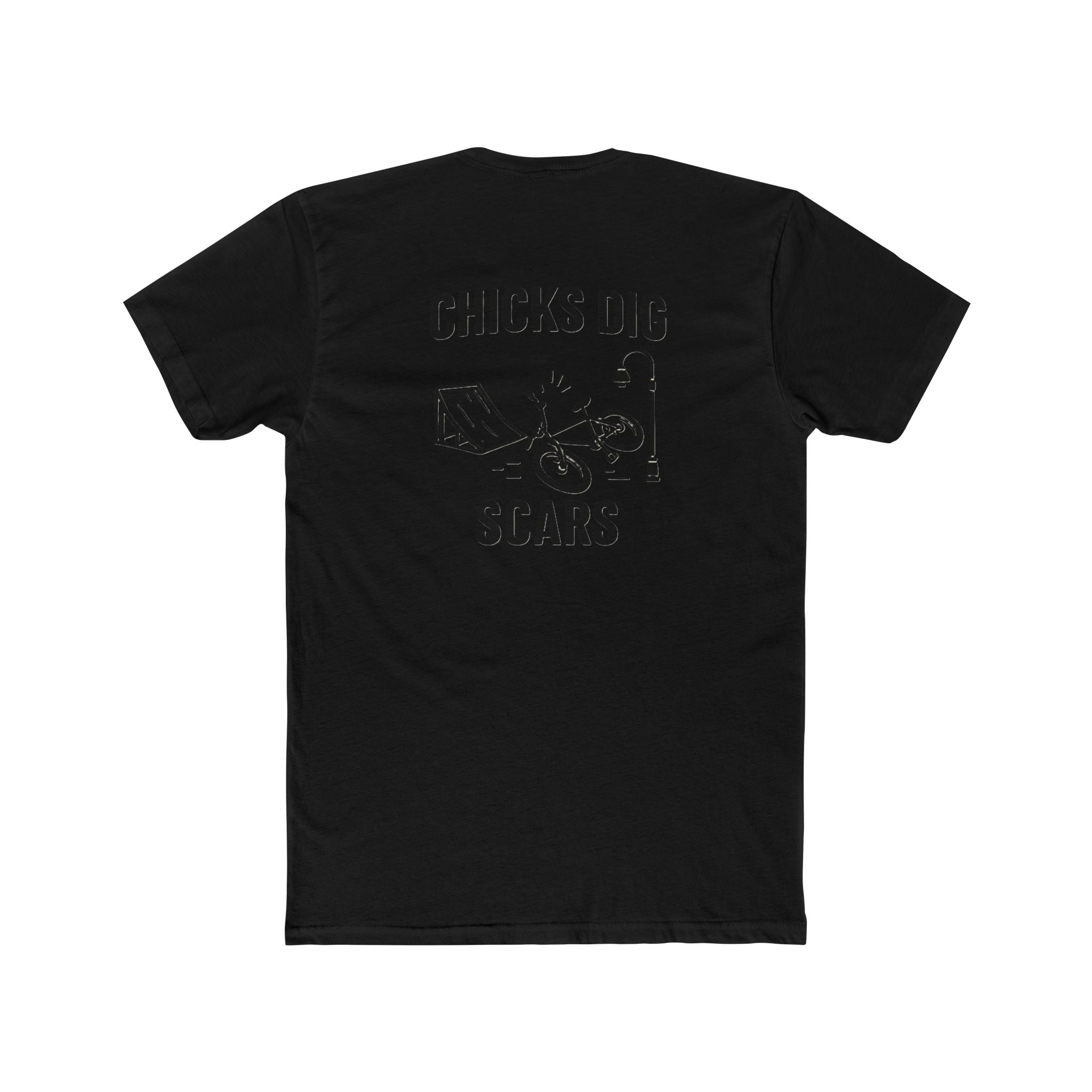 'Gen X Chicks Dig Scars Bike' Graphic Tee, Casual Unisex Cotton Crew, Skate Culture Shirt, Gift for Bikers, Fun Summer Top, Motivational Apparel