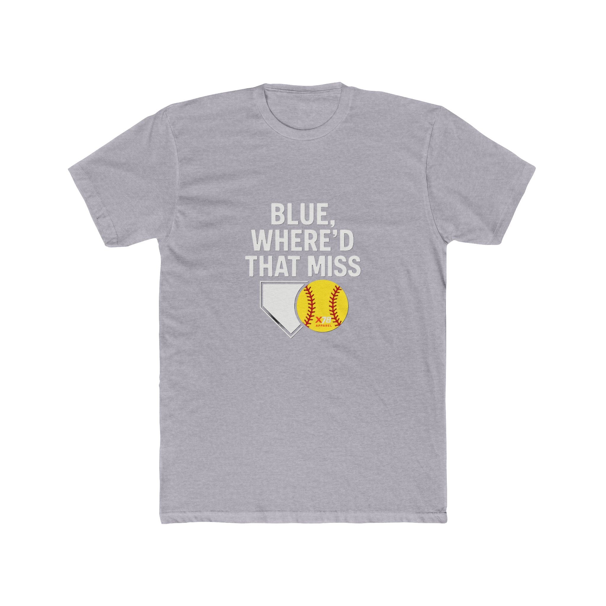 'Where'd That Miss Blue' Baseball Fan Unisex Cotton Crew Tee, Soft Graphic Tee, Sports Apparel, Gift for Coaches, Comfortable Casual Wear
