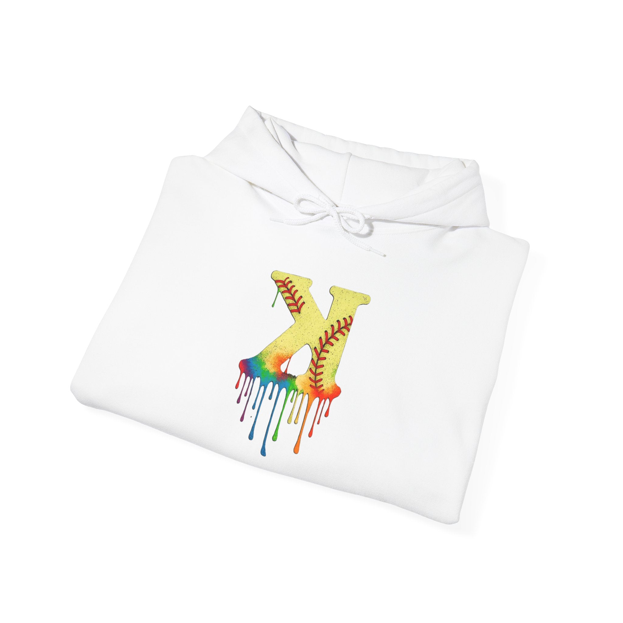 Softball Strikeout Drippy 2 Design Unisex Heavy Blend Hoodie, Perfect for Casual Wear, Street Style, Gifts, Festivals, Cozy Comfort
