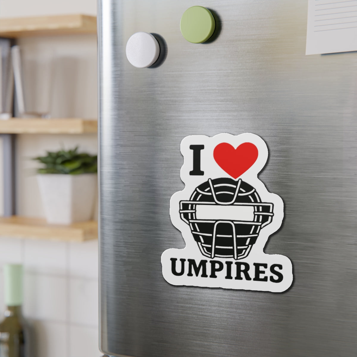 I Love Umpires Die-Cut Magnets - Fun Sports Decor, Gift for Baseball Fans, Refrigerator Magnet, Sports Enthusiast Gift, Umpire Appreciation