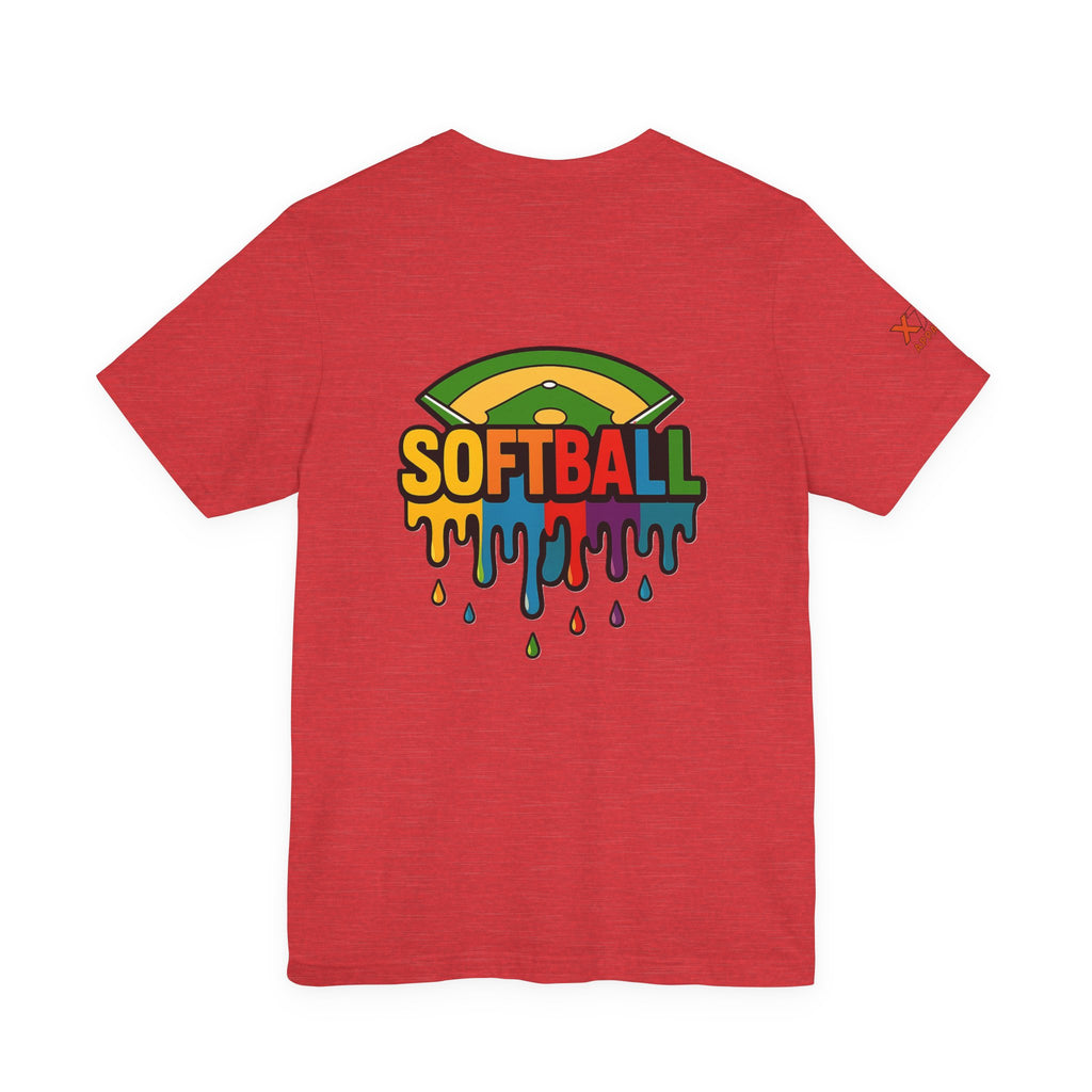 Softball Drippy Tee, Unisex Jersey Shirt, Sports Fan Apparel, Gift for Athletes, Casual Summer Top, Fun Team Spirit T-Shirt