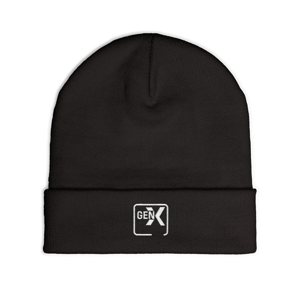 'Gen X 2' Cozy Embroidered Knit Beanie for Fashion Lovers, Winter Accessories, Gift for Her, Streetwear, Warm Headwear