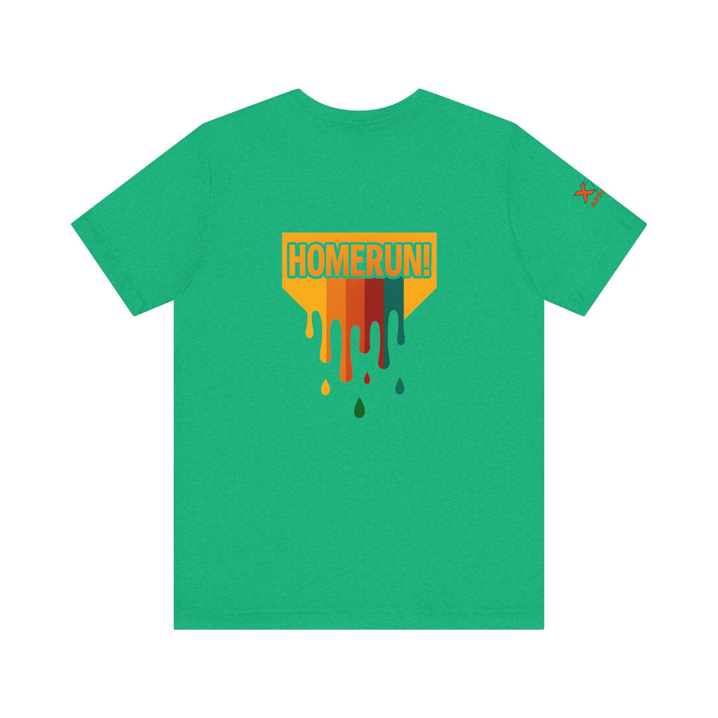 HOMERUN Drippy Colorful Unisex Jersey Tee with  Design - Perfect for Sports Days, Casual Outings, Gifts & Summer Fun