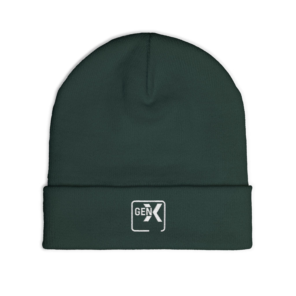 'Gen X 2' Cozy Embroidered Knit Beanie for Fashion Lovers, Winter Accessories, Gift for Her, Streetwear, Warm Headwear