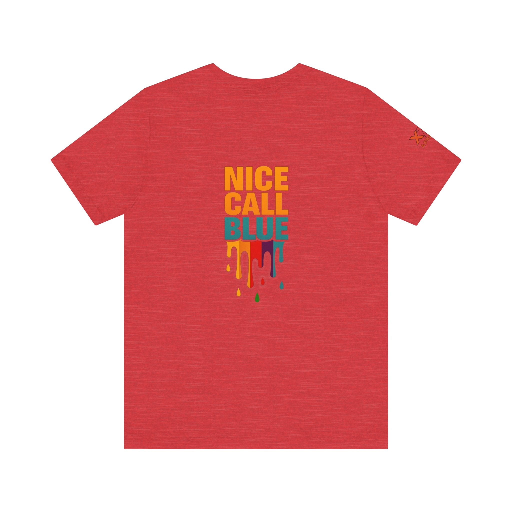 Nice Call Blue Drippy Cool Graphic Tee for Casual Vibes, Perfect for Everyday Wear, Music Festivals, Birthdays, Summer Outings, Unisex Style