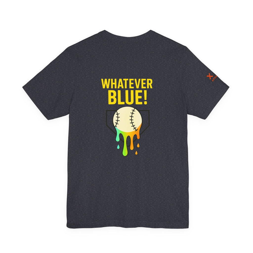 Whatever Blue Drippy Cool Sports Graphic Tee for Casual Wear, Perfect for Gamers and Event Attendees, Ideal Gift for Birthdays, Casual Outings