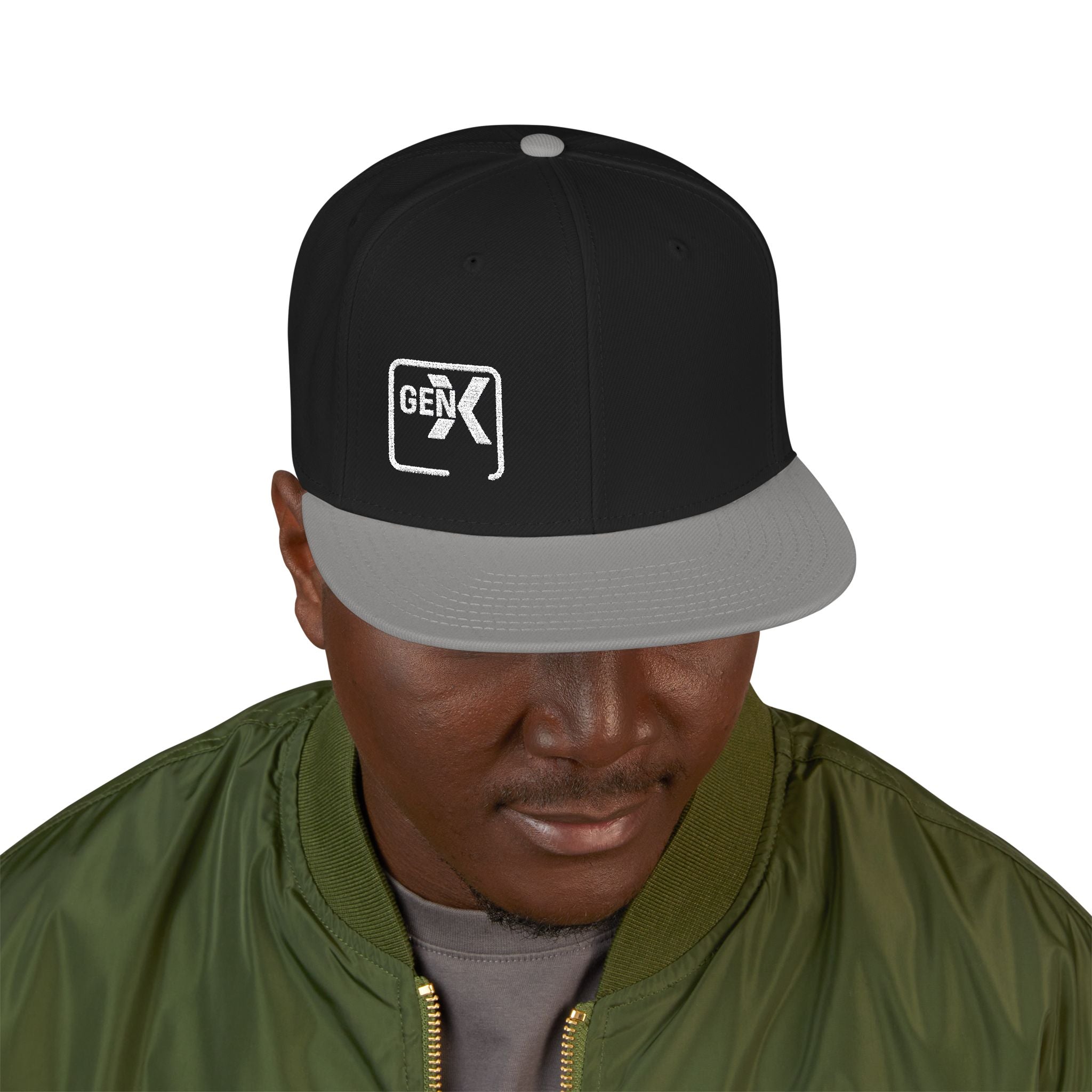 'Gen X 2' Embroidered Snapback Cap for Trendsetters, Streetwear Hat for All Occasions, Gift for Him/Her, Fashion Accessory, Cool Casual Wear