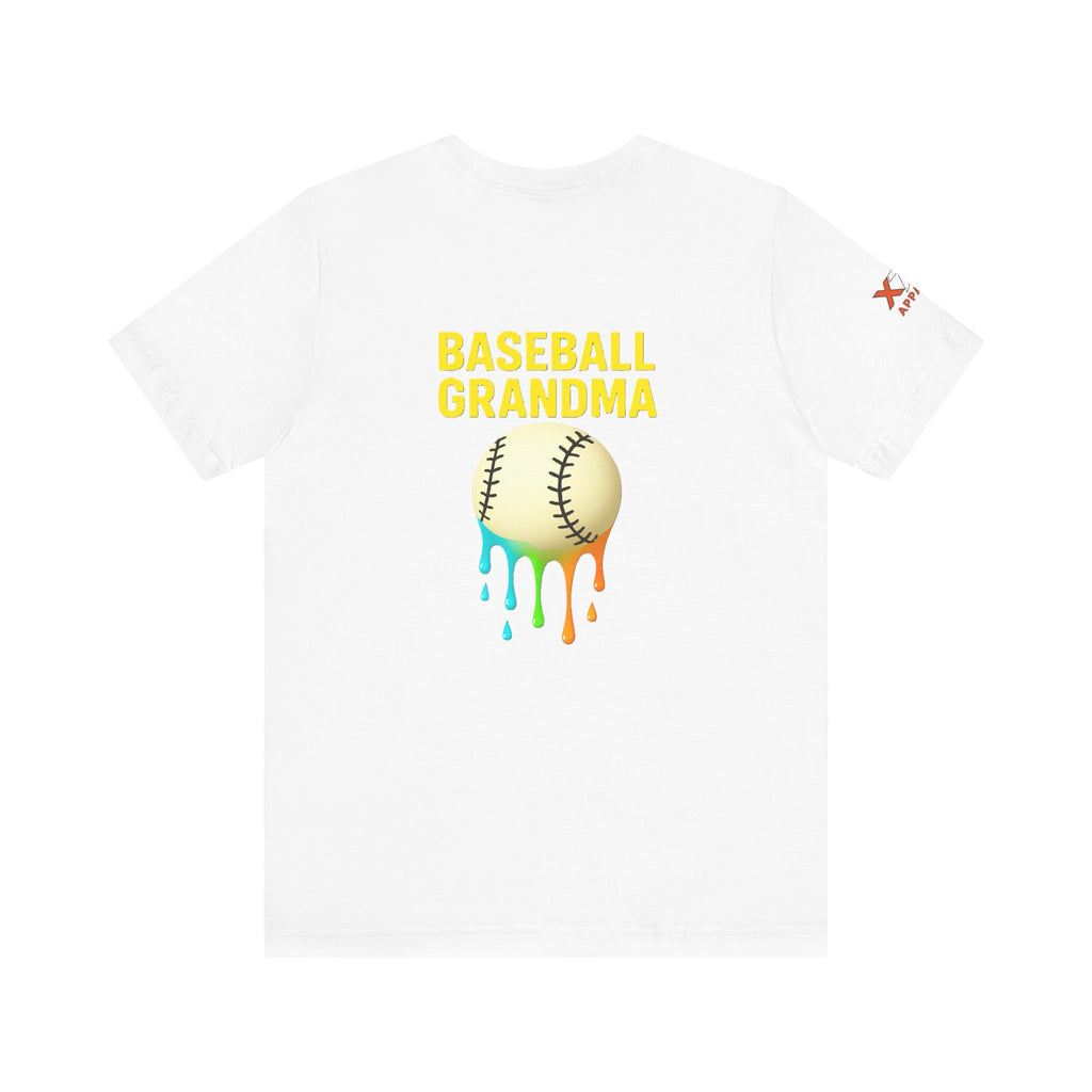 Baseball Grandma Drippy Unisex Tee, Perfect Gift for Baseball Lovers, Sporty T-Shirt for Moms, Fun Summer Wear, Birthday Gift Idea