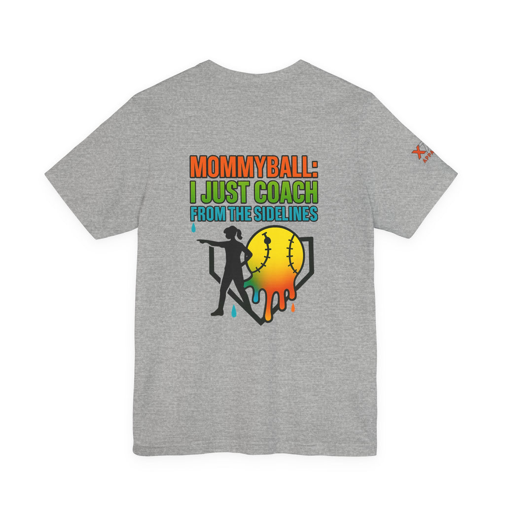 Mommyball Drippy Coach Tee - Unisex Jersey Short Sleeve T-Shirt, Softball Mom Gift, Sporty Graphic Tee, Coaching Shirt, Fun Sports Apparel