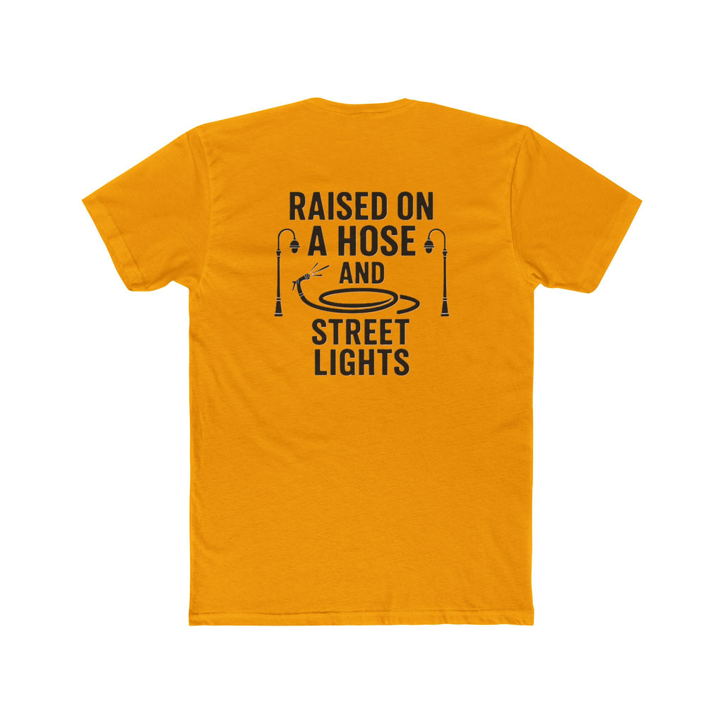 'Gen X Raised on a Hose and Street Lights' Unisex Cotton Crew Tee, Summer T-Shirt, Outdoor Apparel, Gift for Dad, Casual Wear