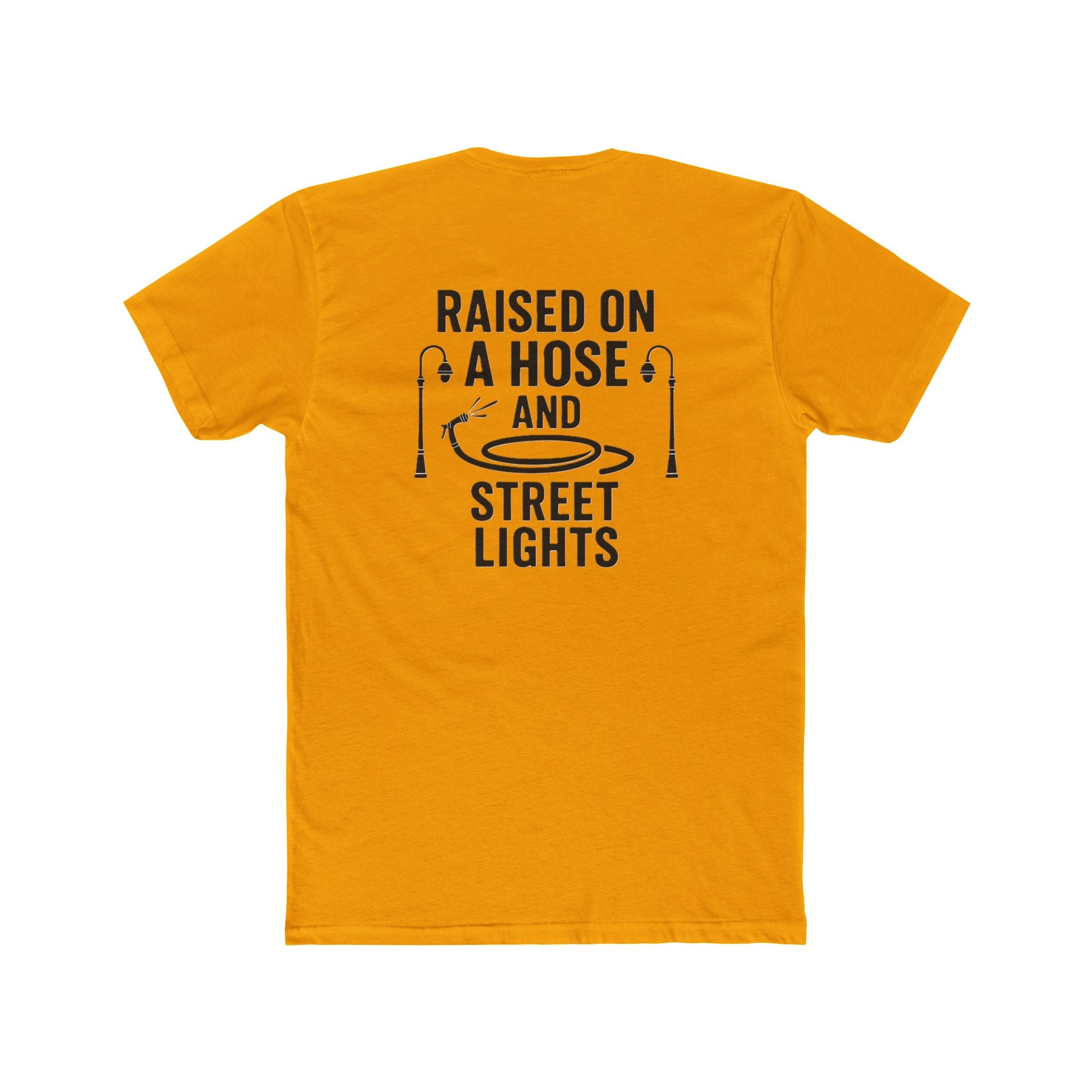 'Gen X Raised on a Hose and Street Lights' Unisex Cotton Crew Tee, Summer T-Shirt, Outdoor Apparel, Gift for Dad, Casual Wear