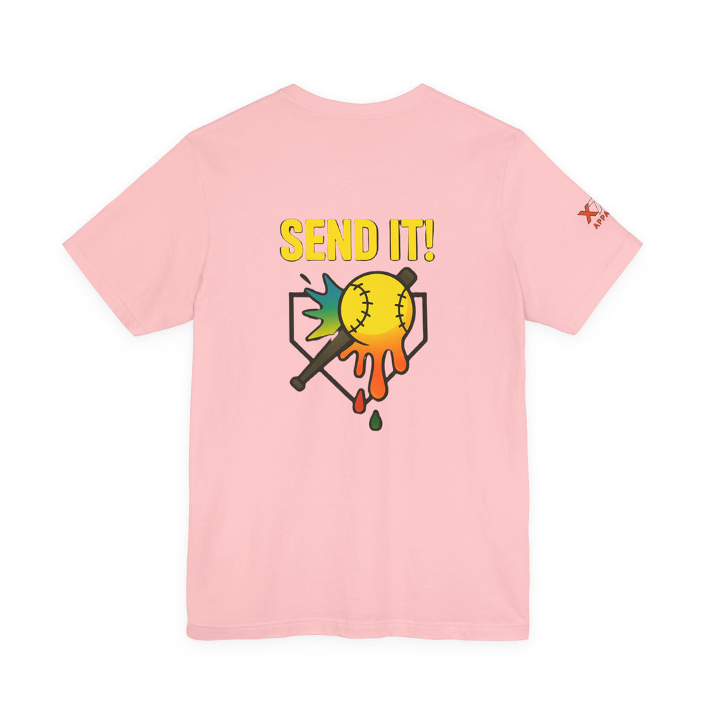 Send It Drippy Unisex Tee, Fun Sports Shirt, Gift for Athletes, Playful Casual Wear, Summer Essential