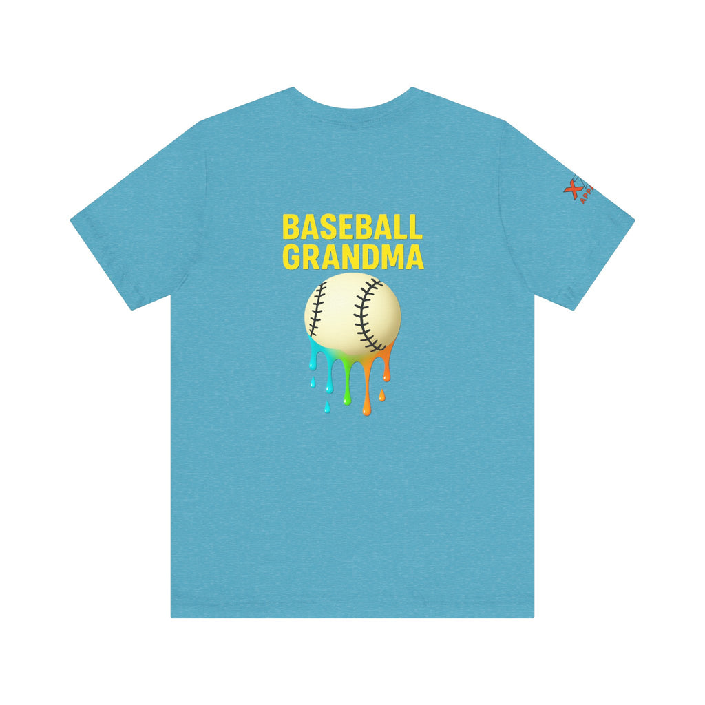 Baseball Grandma Drippy Unisex Tee, Perfect Gift for Baseball Lovers, Sporty T-Shirt for Moms, Fun Summer Wear, Birthday Gift Idea