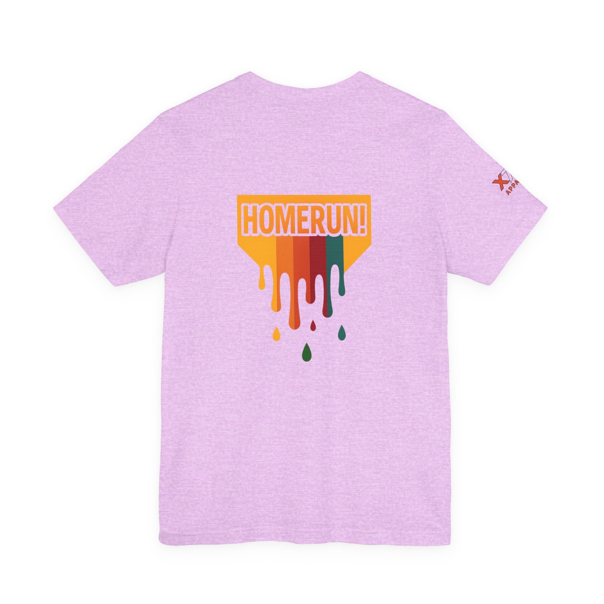 HOMERUN Drippy Colorful Unisex Jersey Tee with  Design - Perfect for Sports Days, Casual Outings, Gifts & Summer Fun