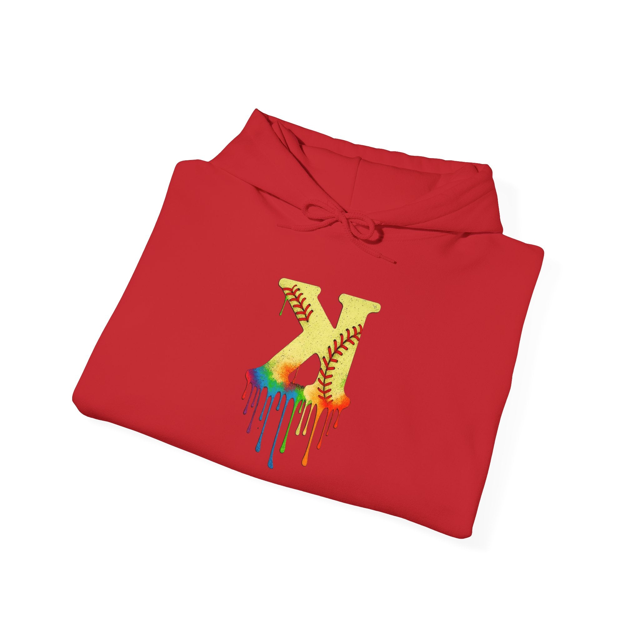 Softball Strikeout Drippy 2 Design Unisex Heavy Blend Hoodie, Perfect for Casual Wear, Street Style, Gifts, Festivals, Cozy Comfort