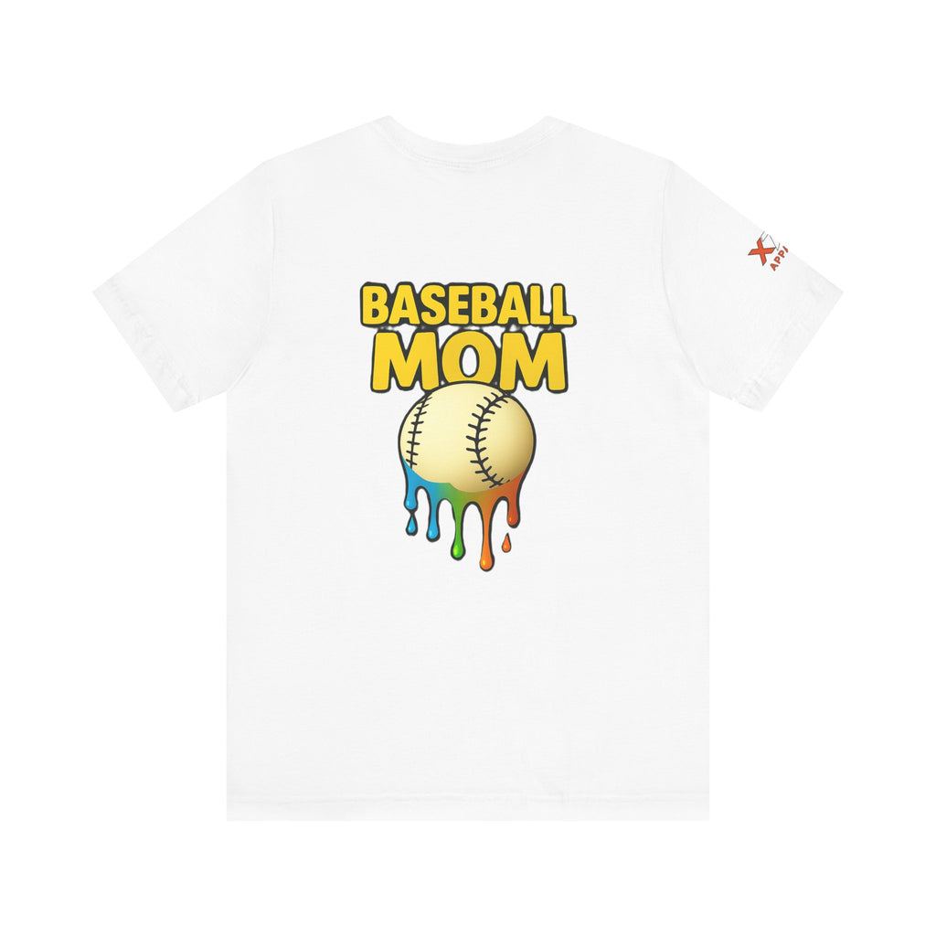 Baseball Mom Drippy Tee - Fun Unisex Jersey Short Sleeve T-Shirt, Perfect Gift for Sports Moms, Game Day Apparel, Mother's Day Gift, Summer Attire