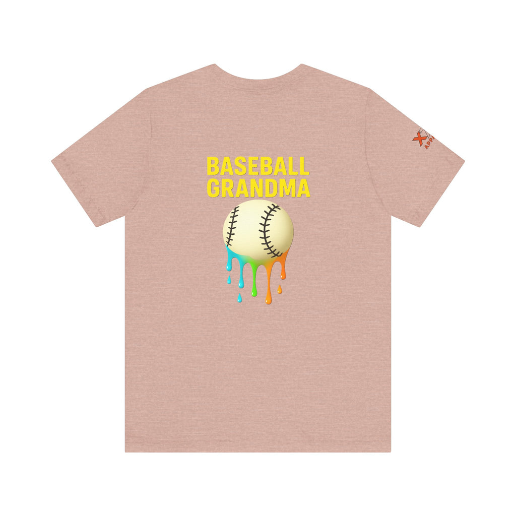 Baseball Grandma Drippy Unisex Tee, Perfect Gift for Baseball Lovers, Sporty T-Shirt for Moms, Fun Summer Wear, Birthday Gift Idea