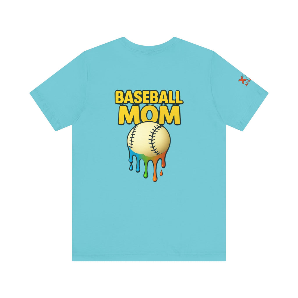 Baseball Mom Drippy Tee - Fun Unisex Jersey Short Sleeve T-Shirt, Perfect Gift for Sports Moms, Game Day Apparel, Mother's Day Gift, Summer Attire