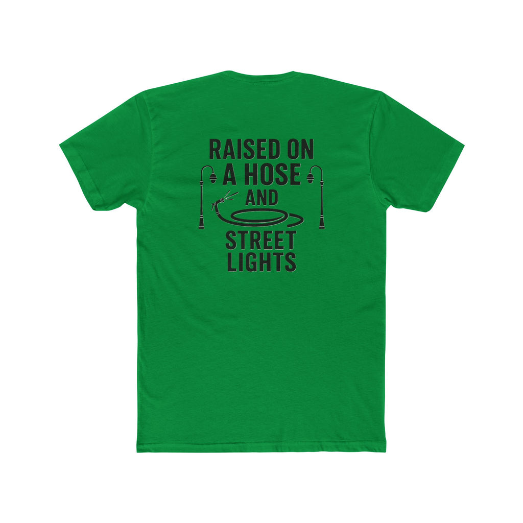 'Gen X Raised on a Hose and Street Lights' Unisex Cotton Crew Tee, Summer T-Shirt, Outdoor Apparel, Gift for Dad, Casual Wear
