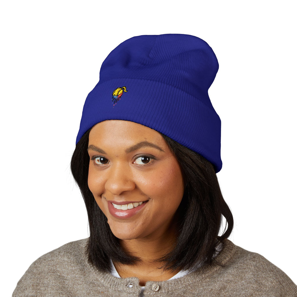 'Drippy' Embroidered Classic Cuffed Beanie - Cozy Winter Accessory for All, Perfect Gift for Birthdays, Holidays, and Outdoor Adventures
