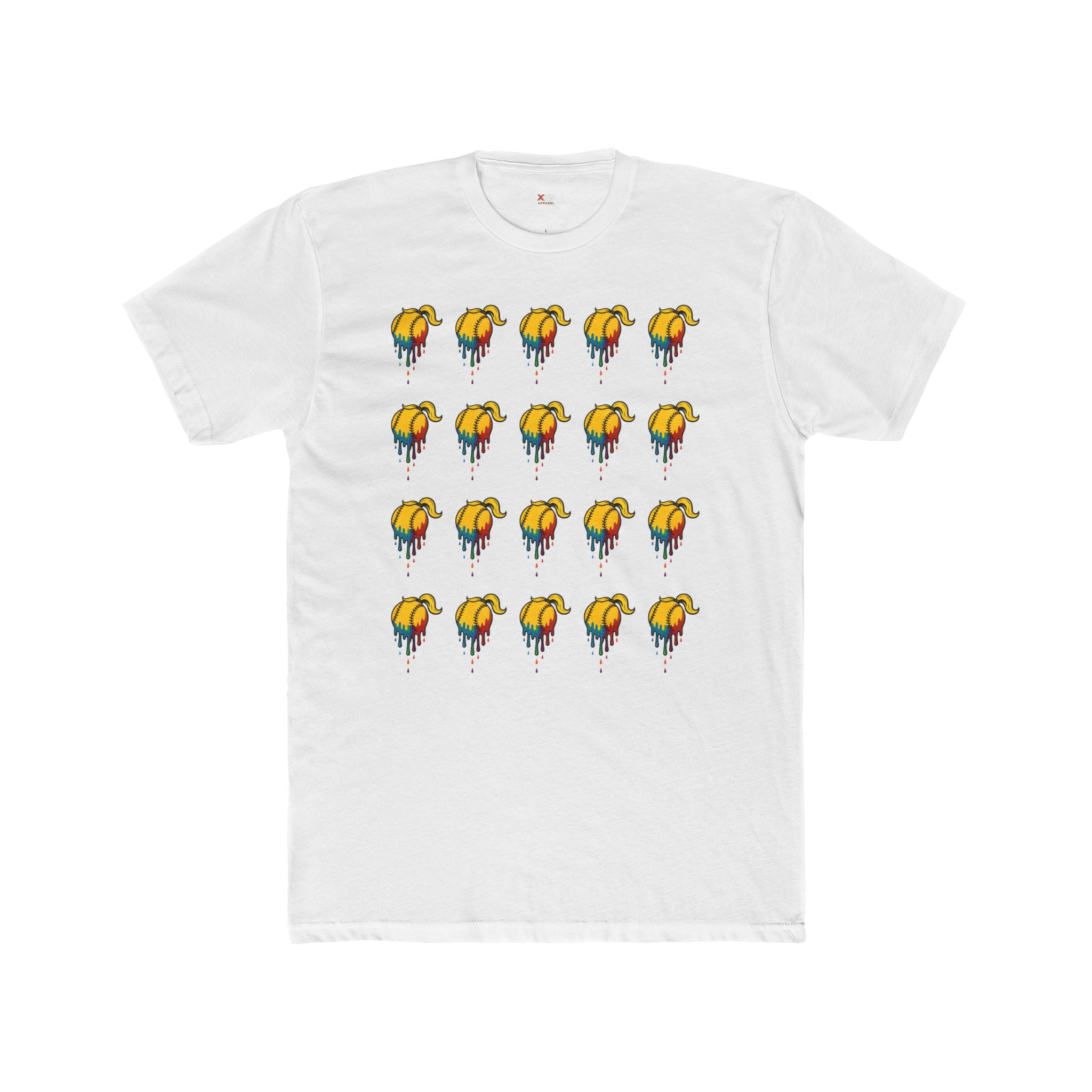 'Drippy' Colorful Dripping Design Unisex Cotton Crew Tee, Casual Wear, Gender Neutral Shirt, Vibrant Gift, Streetwear Style