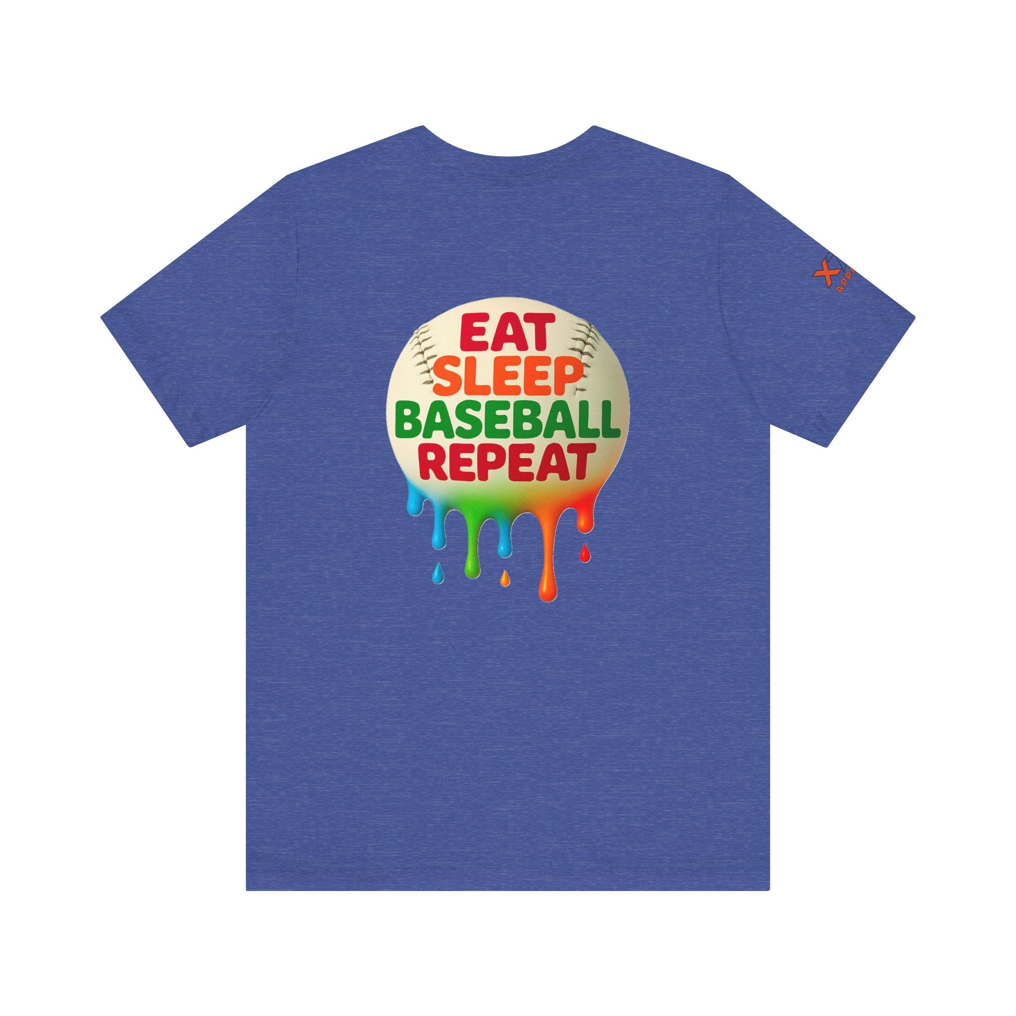 Eat Sleep Baseball Repeat Drippy Design, Unisex Sports Shirt, Gift for Baseball Fans, Summer Graphic Tee, Fun Sportswear