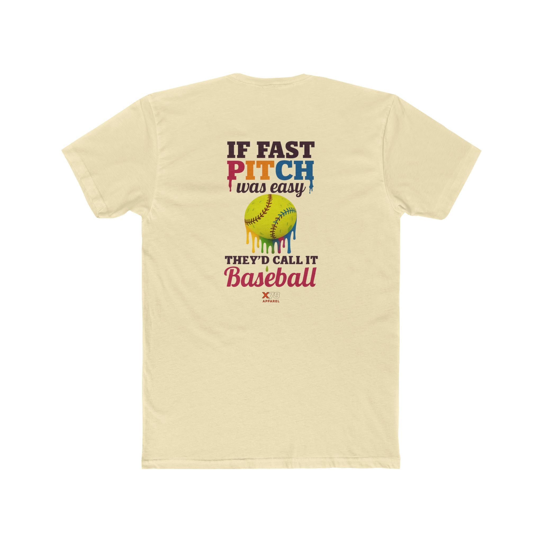 If Fast Pitch Was Easy Unisex Cotton Crew Tee - Fun Baseball Quote T-Shirt for Sports Lovers, Gift for Softball Players