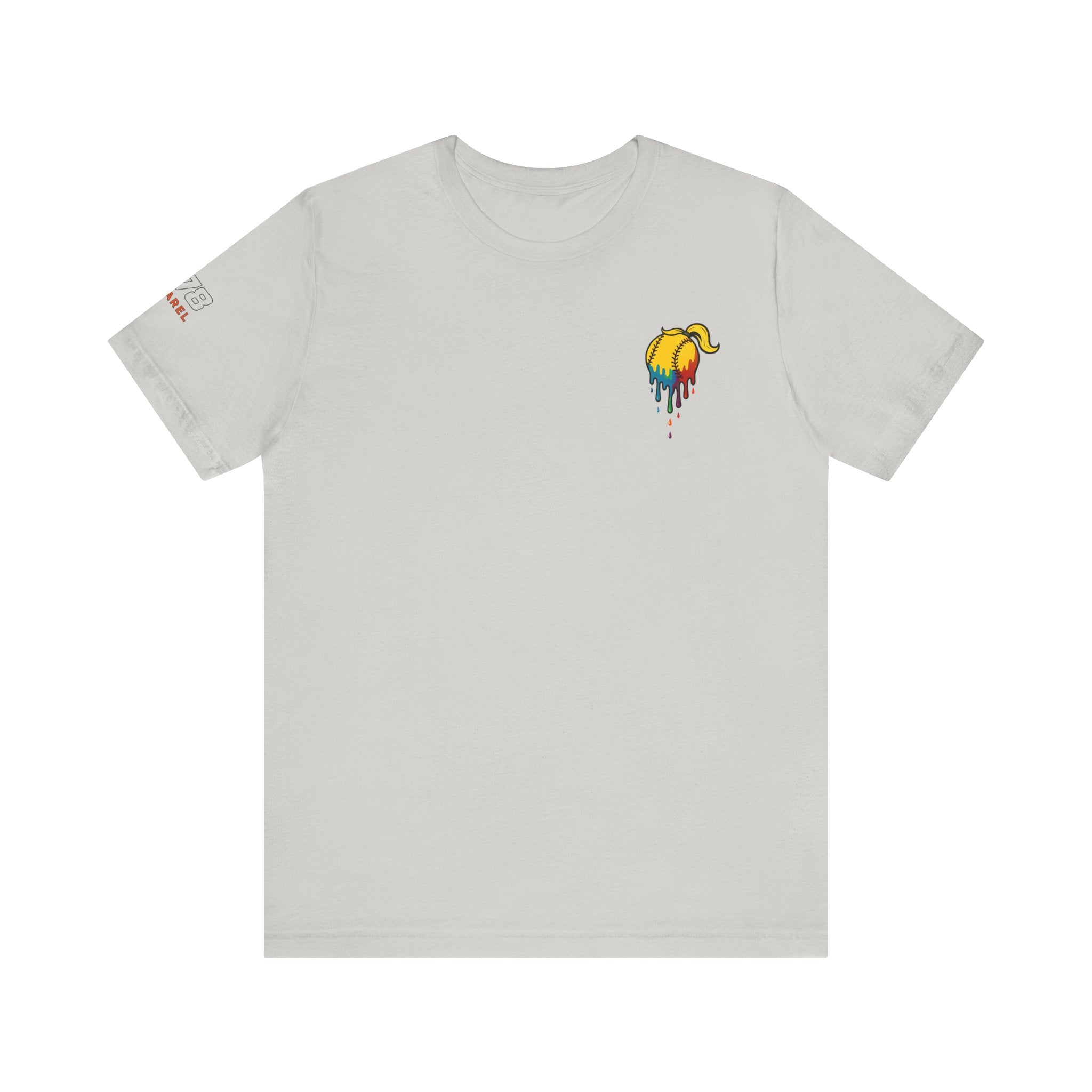 Whatever Blue Drippy Softball Colorful Graphic Tee, Fun Unisex T-Shirt, Playful Softball Shirt, Summer Vibe Outfit, Perfect Gift for Sports Lovers