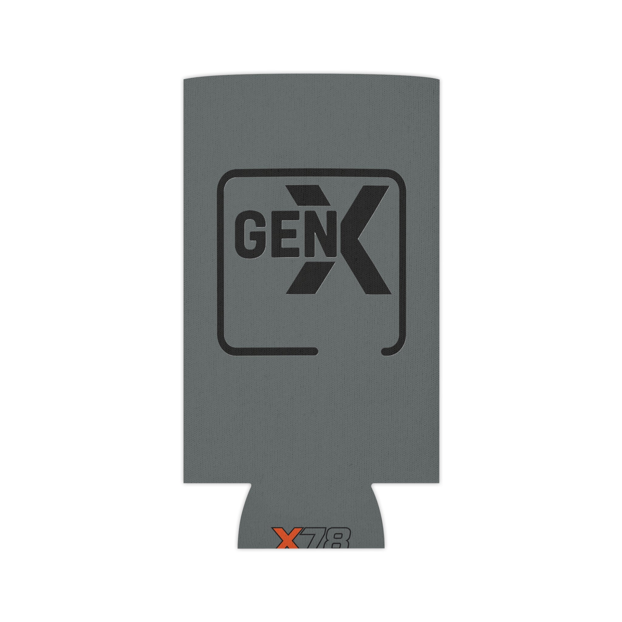 'Gen X' Grey Can Cooler - Retro Drink Holder, Party Favor, Gift for Millennials, Vintage Theme, Summer BBQ, Outdoor Gathering