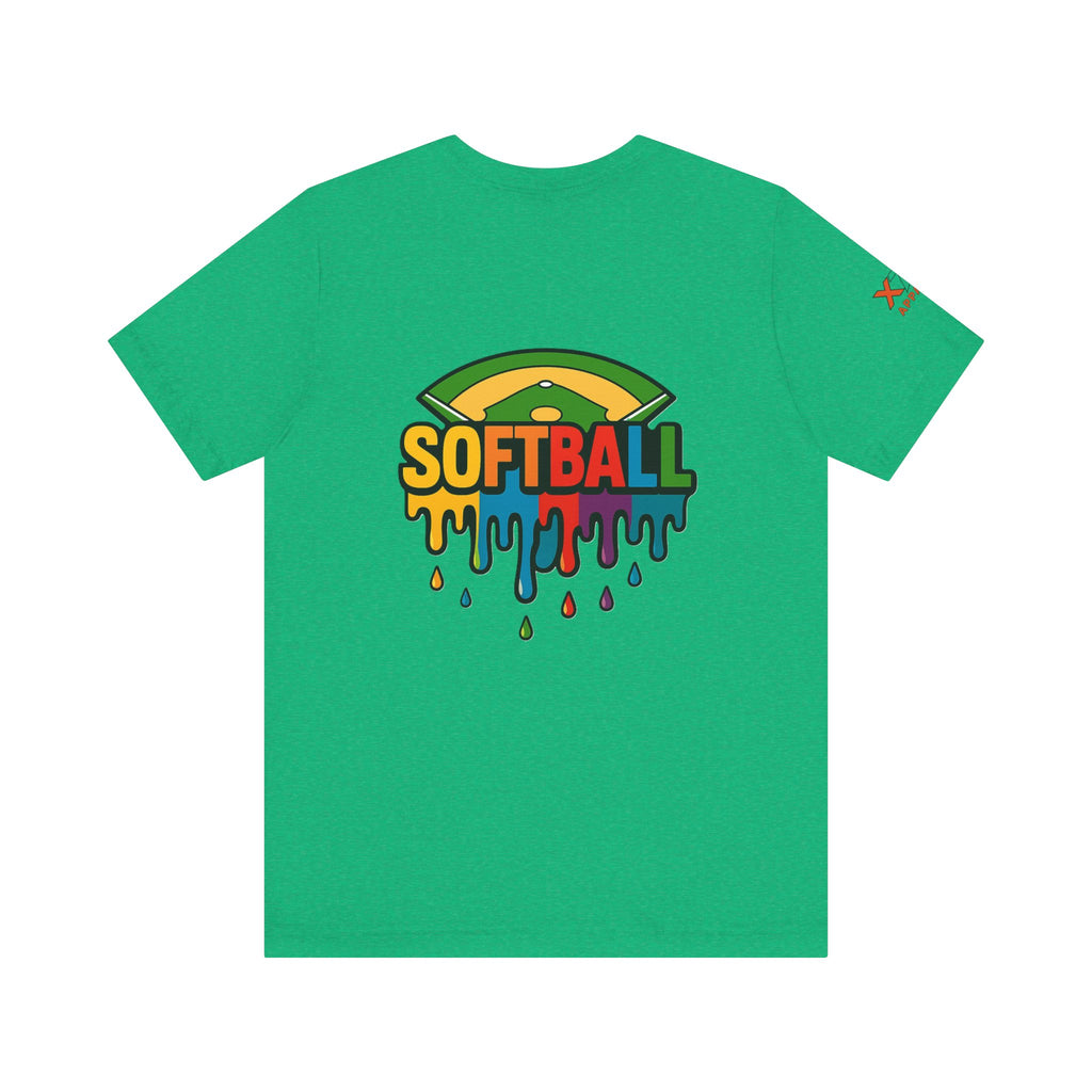 Softball Drippy Tee, Unisex Jersey Shirt, Sports Fan Apparel, Gift for Athletes, Casual Summer Top, Fun Team Spirit T-Shirt