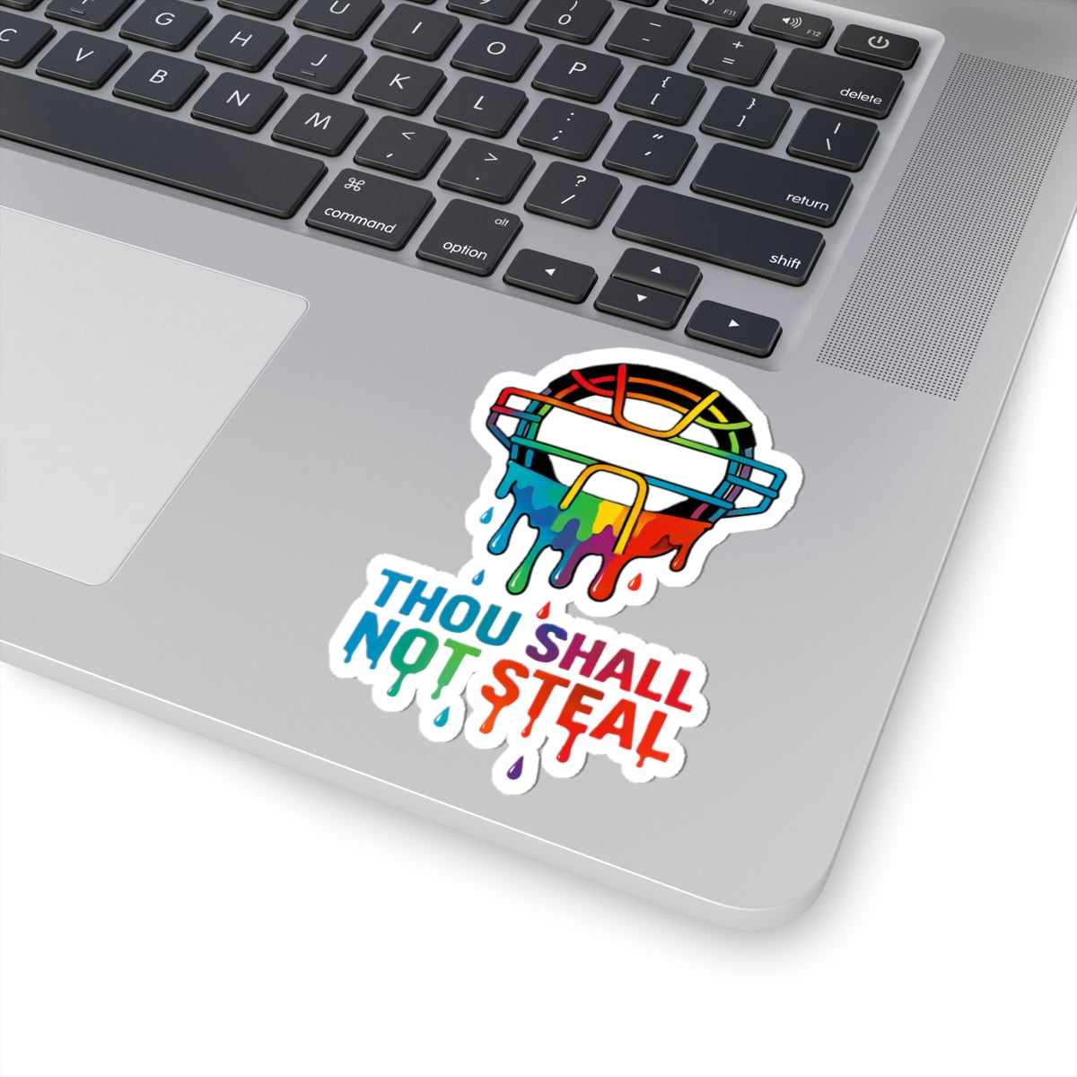 Drippy Thou Shall Not Steel Sticker