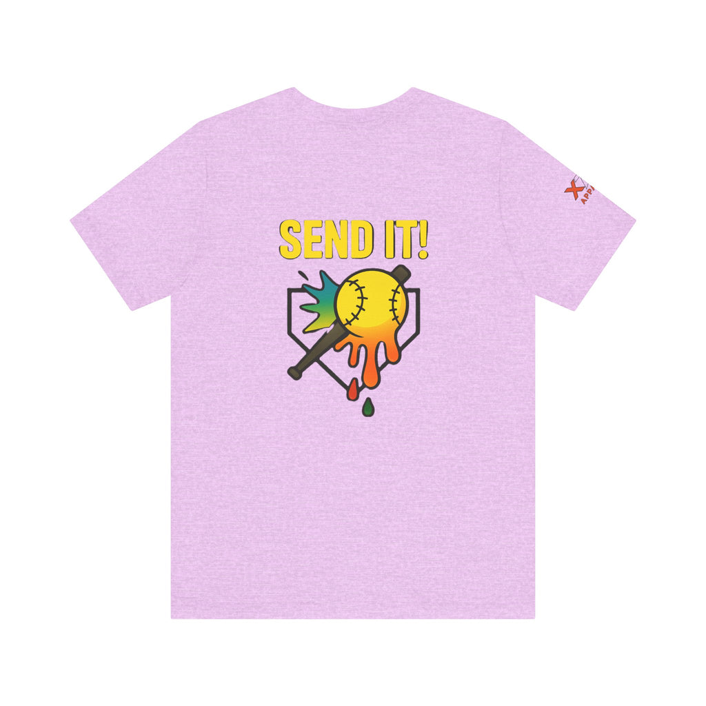 Send It Drippy Unisex Tee, Fun Sports Shirt, Gift for Athletes, Playful Casual Wear, Summer Essential