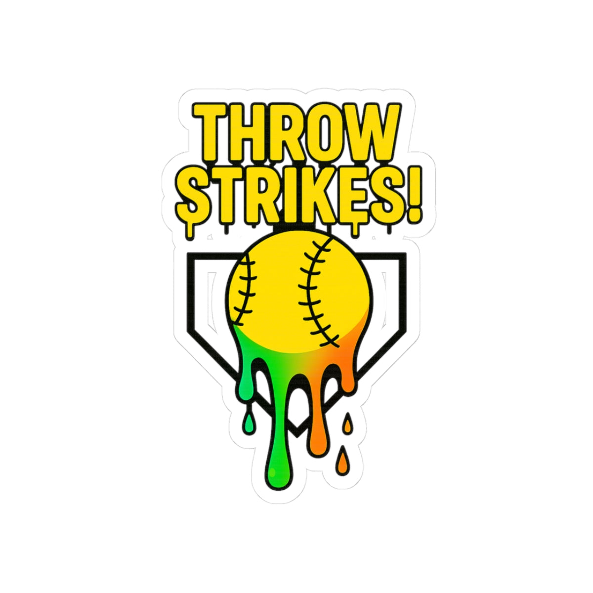 Drippy Throw Strikes Sticker
