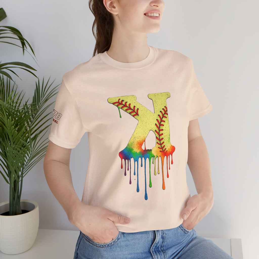 Softball Strikeout Drippy Graphic Tee, Perfect for Sports Fans, Gift for Athletes, Casual Wear, Summer Outfits, Team Spirit Apparel
