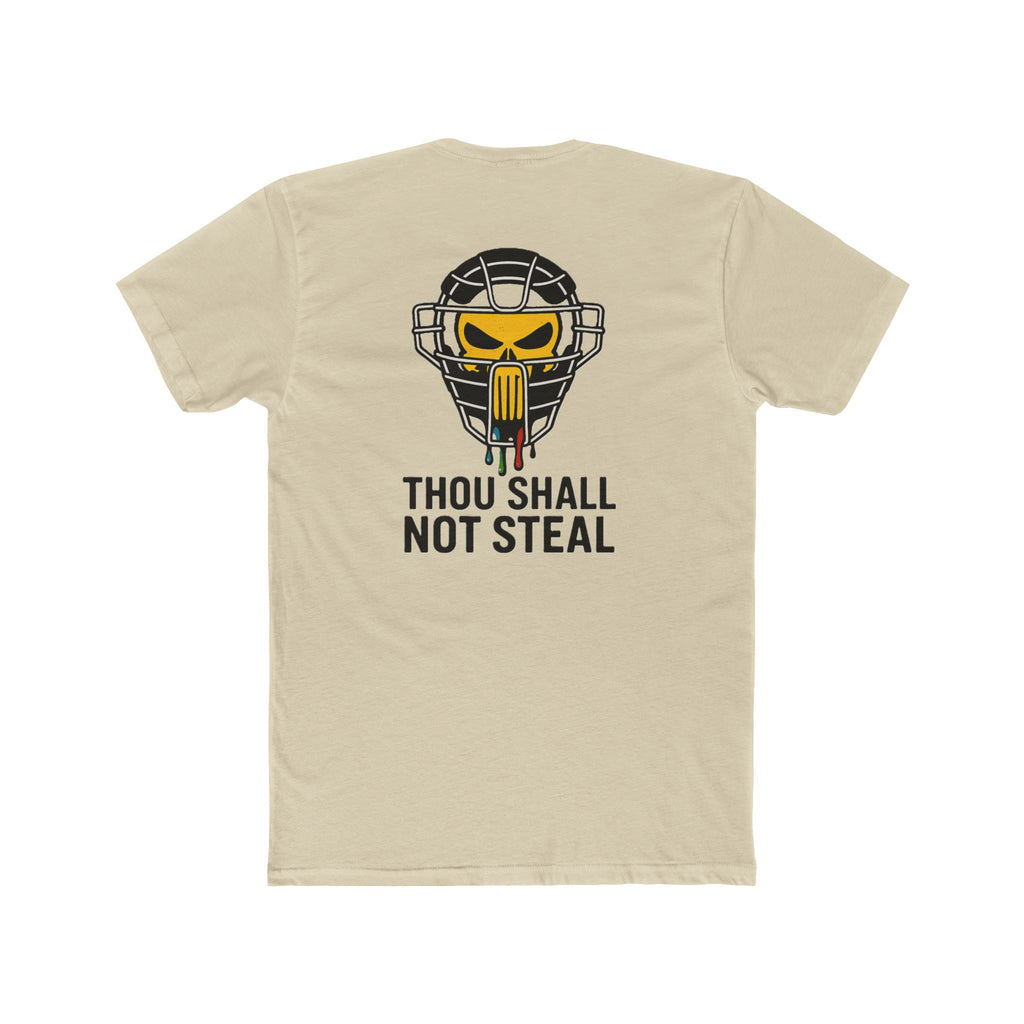 'Drippy Thou Shall Not Steel Punisher' Funny Catchers Crew Tee, Unisex T-Shirt, Game Day Top, Hockey Fan Gift, Birthday Present, Sports Apparel