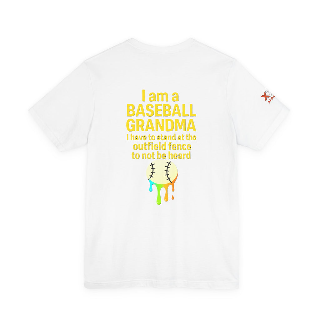 Baseball Grandma Not Heard DrippyTee, Funny Baseball Shirt, Gift for Grandma, Soft Cotton Top, Summer Baseball Outfit