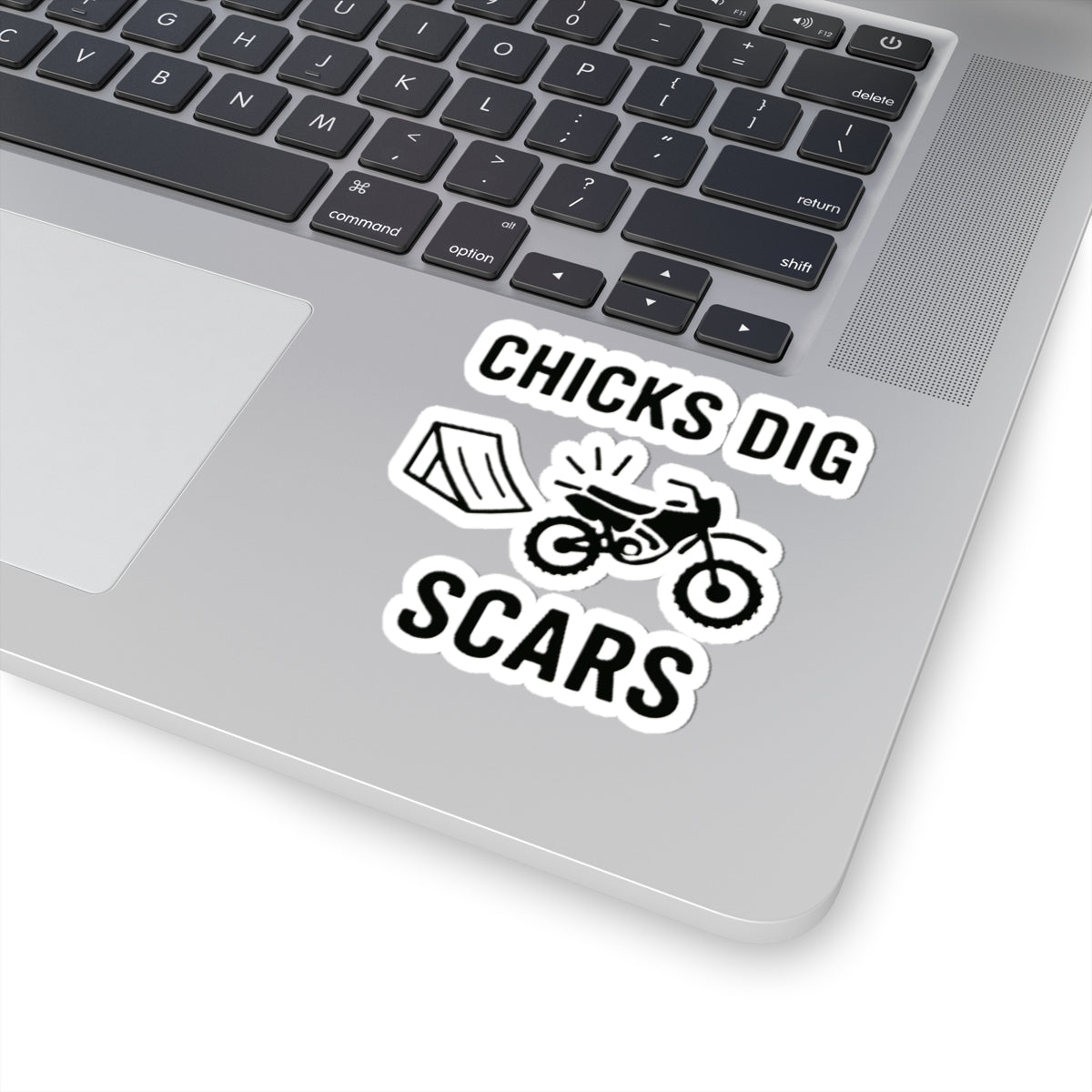 Chicks Dig Scars Dirt Bike Sticker