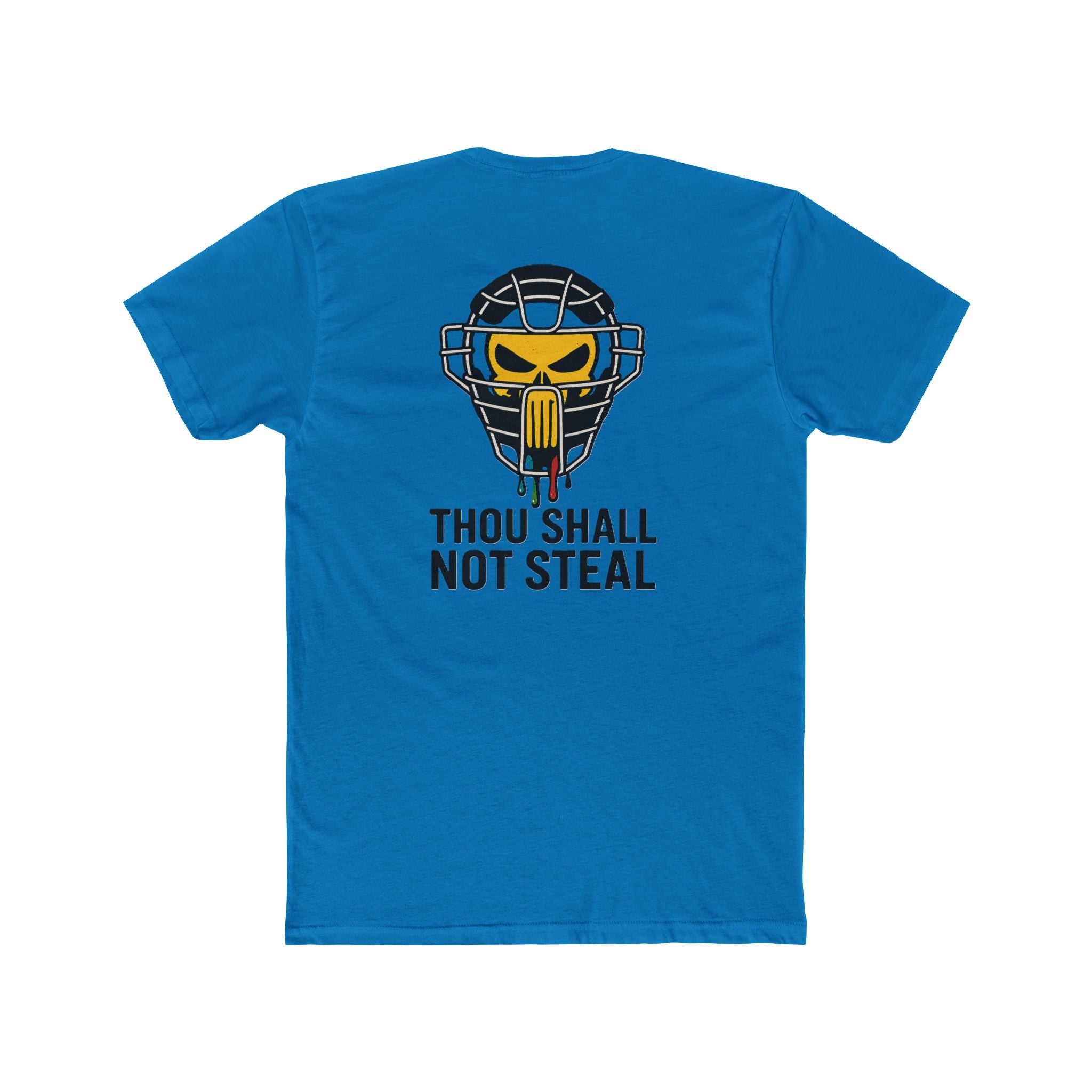 'Drippy Thou Shall Not Steel Punisher' Funny Catchers Crew Tee, Unisex T-Shirt, Game Day Top, Hockey Fan Gift, Birthday Present, Sports Apparel