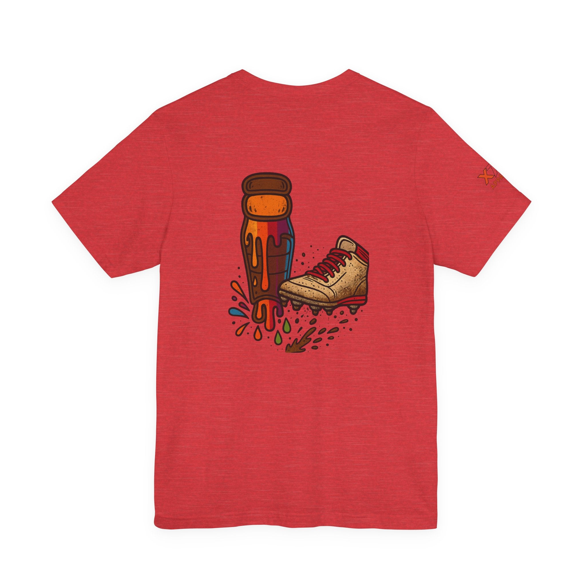 Kicking dirt on Blue Graffiti-Inspired Unisex Tee - Street Style, Casual Wear, Art Lovers, Hip-Hop Fashion, Summer Vibes