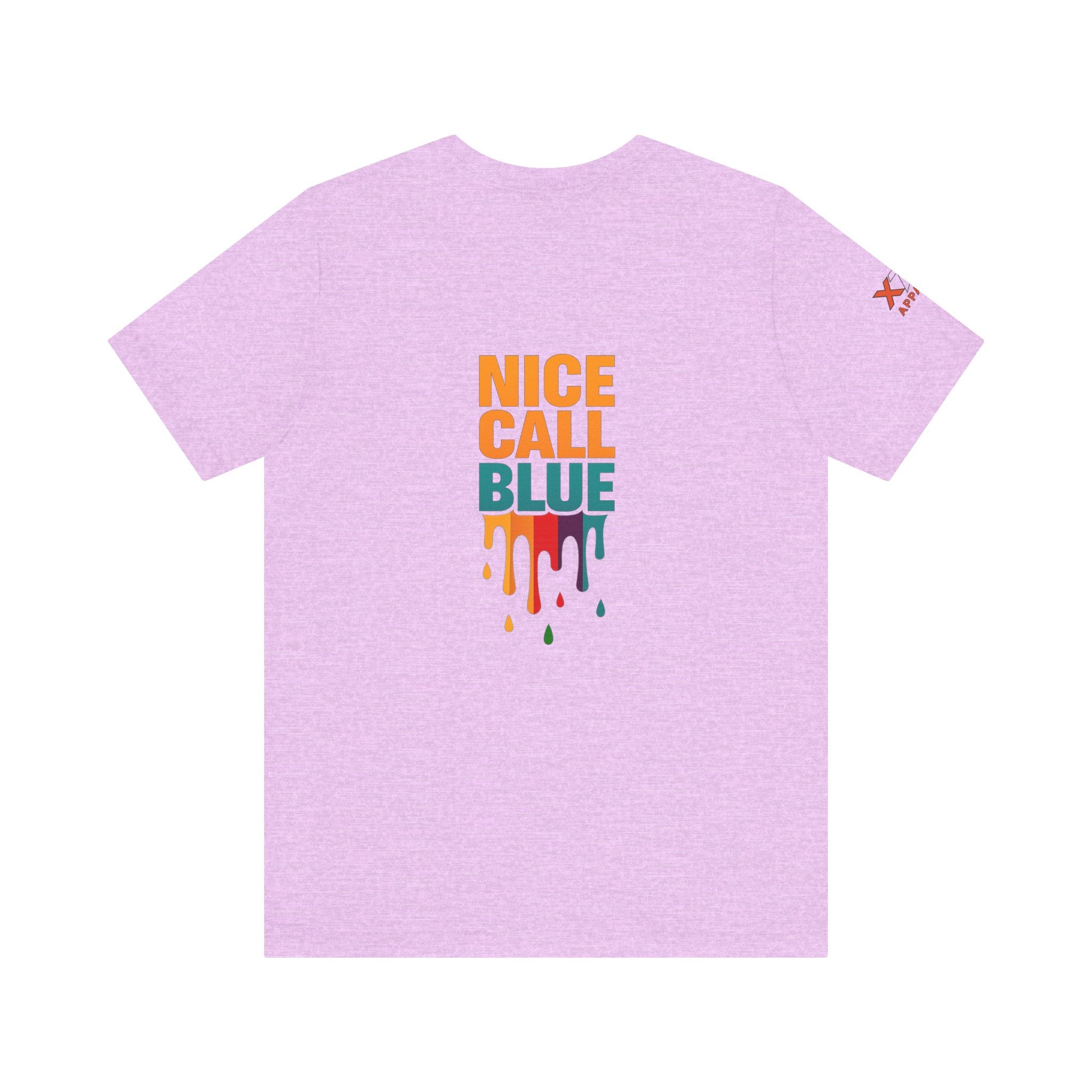 Nice Call Blue Drippy Cool Graphic Tee for Casual Vibes, Perfect for Everyday Wear, Music Festivals, Birthdays, Summer Outings, Unisex Style