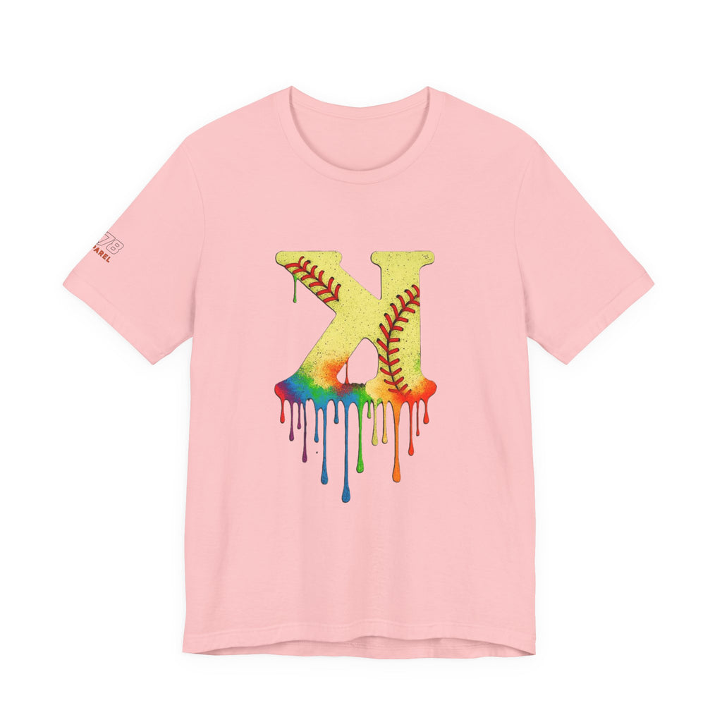 Softball Strikeout Drippy Graphic Tee, Perfect for Sports Fans, Gift for Athletes, Casual Wear, Summer Outfits, Team Spirit Apparel