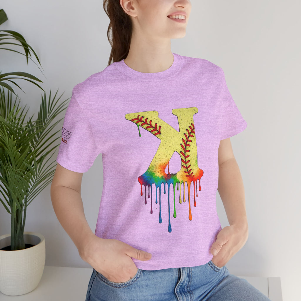 Softball Strikeout Drippy Graphic Tee, Perfect for Sports Fans, Gift for Athletes, Casual Wear, Summer Outfits, Team Spirit Apparel