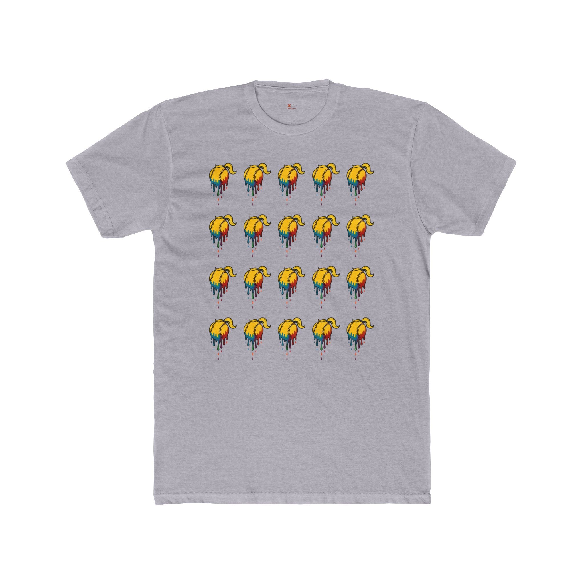 'Drippy' Colorful Dripping Design Unisex Cotton Crew Tee, Casual Wear, Gender Neutral Shirt, Vibrant Gift, Streetwear Style
