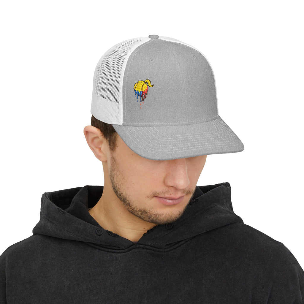 'Drippy' Colorful Elephant Embroidered Snapback Trucker Cap, Festival Hat, Gift for Animal Lovers, Summer Accessory, Casual Style