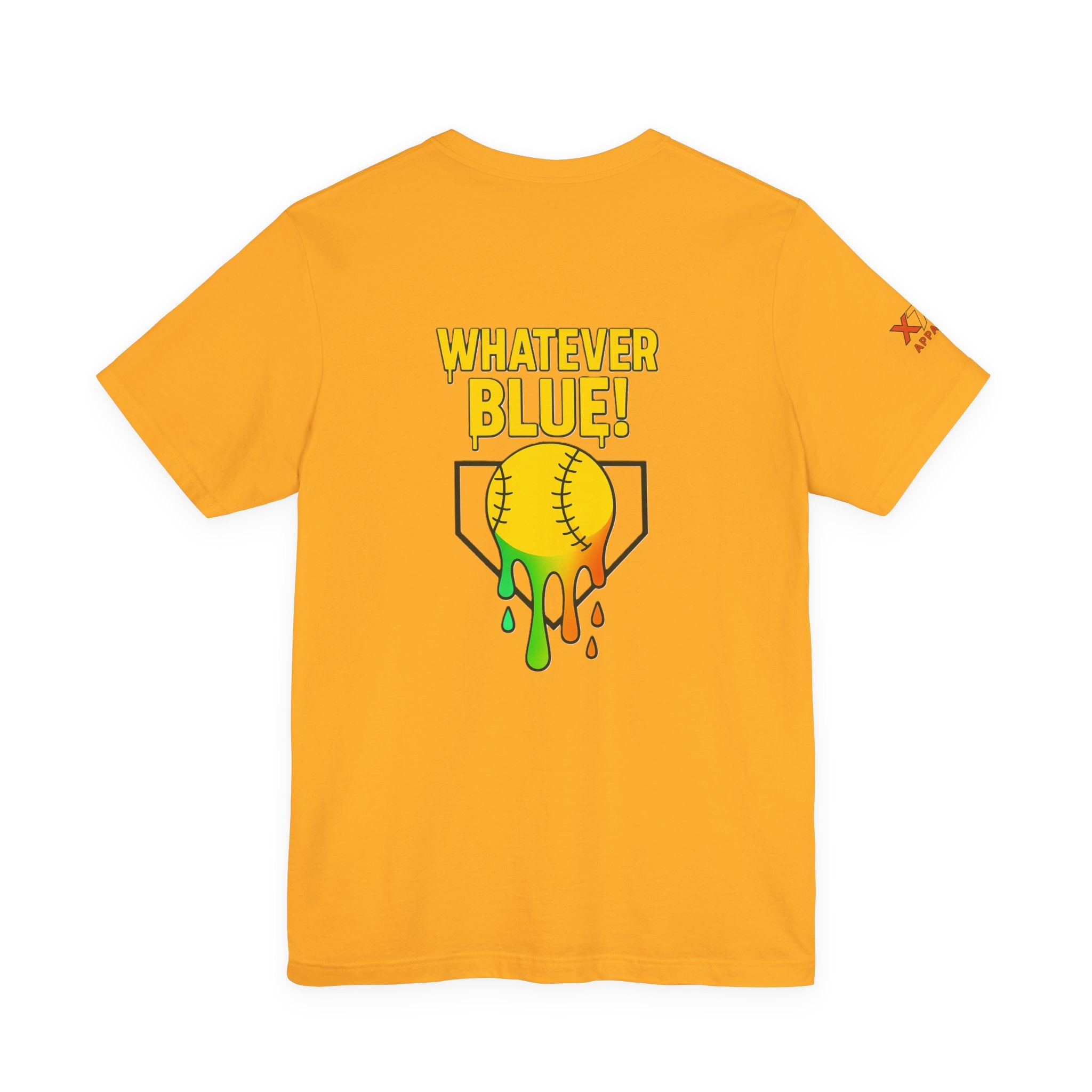 Whatever Blue Drippy Softball Colorful Graphic Tee, Fun Unisex T-Shirt, Playful Softball Shirt, Summer Vibe Outfit, Perfect Gift for Sports Lovers
