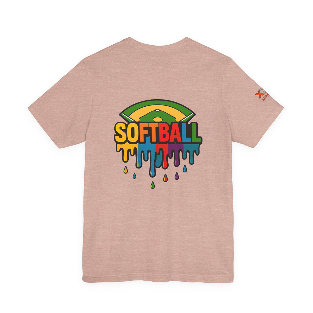 Softball Drippy Tee, Unisex Jersey Shirt, Sports Fan Apparel, Gift for Athletes, Casual Summer Top, Fun Team Spirit T-Shirt